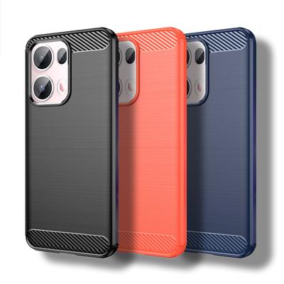 OPPO Reno13 Pro Kılıf İçin Reno 10 11 12 13 Pro Kapak Karbon Fiber Darbeye Dayanıklı Silikon Tampon OPPO Reno13 12 11 10 Pro İçin