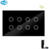 8 Gang WiFi Zigbee Smart Wall Touch Switch 10A Alexa Voice Control Waterproof for App Smart Home Lighting System