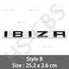 3D Metal Ibiza Emblem Car Rear Trunk Stickers Auto Body Decal Badge For Ibiza Letter Logo Decal Stickers Car Styling Accessories