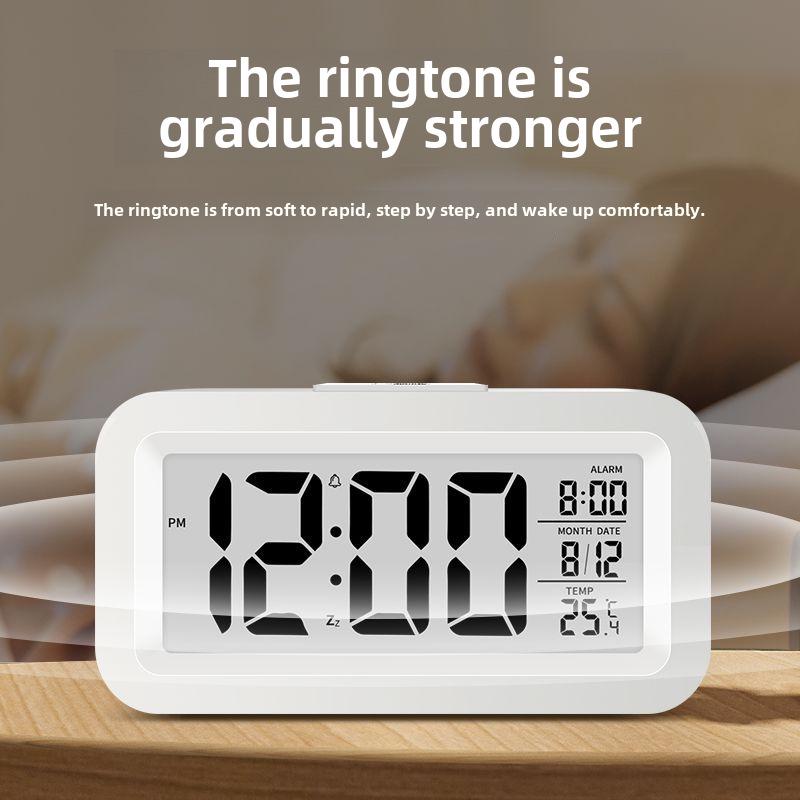Ceas deșteptător multifuncțional puternic pentru studenți - Compact pentru utilizare pe noptieră și pe birou