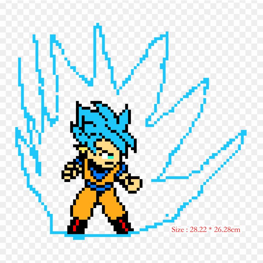 Patches For Clothes Bag Iron On Thermal Stickers Fictional Character Goku Saiyan Pattern Washable Heat Transfer