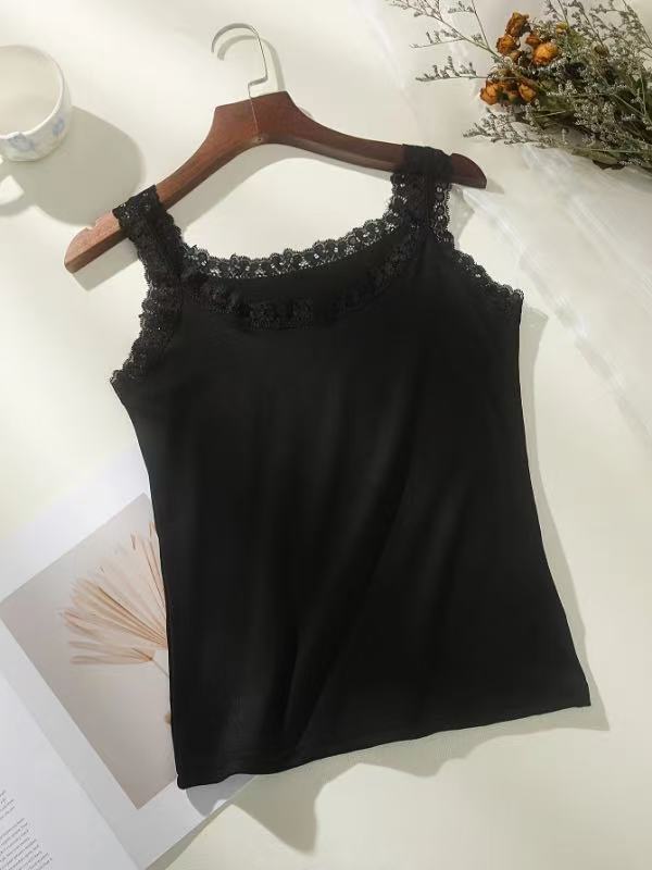 Popular Lace Sling Vest Women's Summer High Elasticity Plus Size Outside Wearing Bottoming Shirt