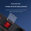 NIURENEL 16A European PDU Power Strip with 3M Cable and Switch - German Standard Cabinet Socket