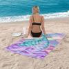 1-Pack Mermaid Tail Beach Towel - Quick-Dry Polyester, Lightweight & Comfortable for Surfing, Swimming, Yoga  Vibrant Underwater
