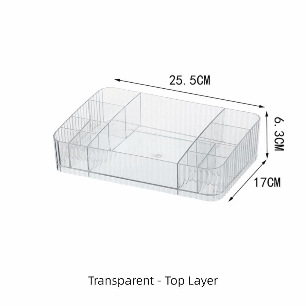 

Прозрачный органайзер для макияжа, многоярусный органайзер ящичного типа для организации рабочего стола 1 Drawers