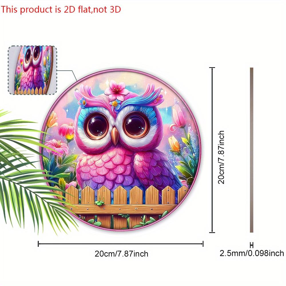 Colorful Wooden Sign with Adorable Owl Pattern Design - Unique Wall Pediments - Ideal for Front Door, Yard, Porch, Room Decor