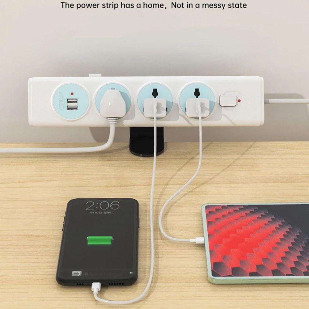 Clamp On Under Desk Power Strip Holder No-Drill Hanging Power Socket Stand  Home