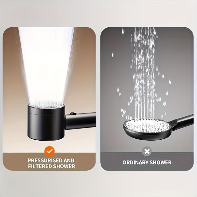 5 Modes Large Flow Shower Head Adjustable One Key Stop Bathroom Highpressure Watersaving Shower Mixer Nozzle Shower Nozzle Set