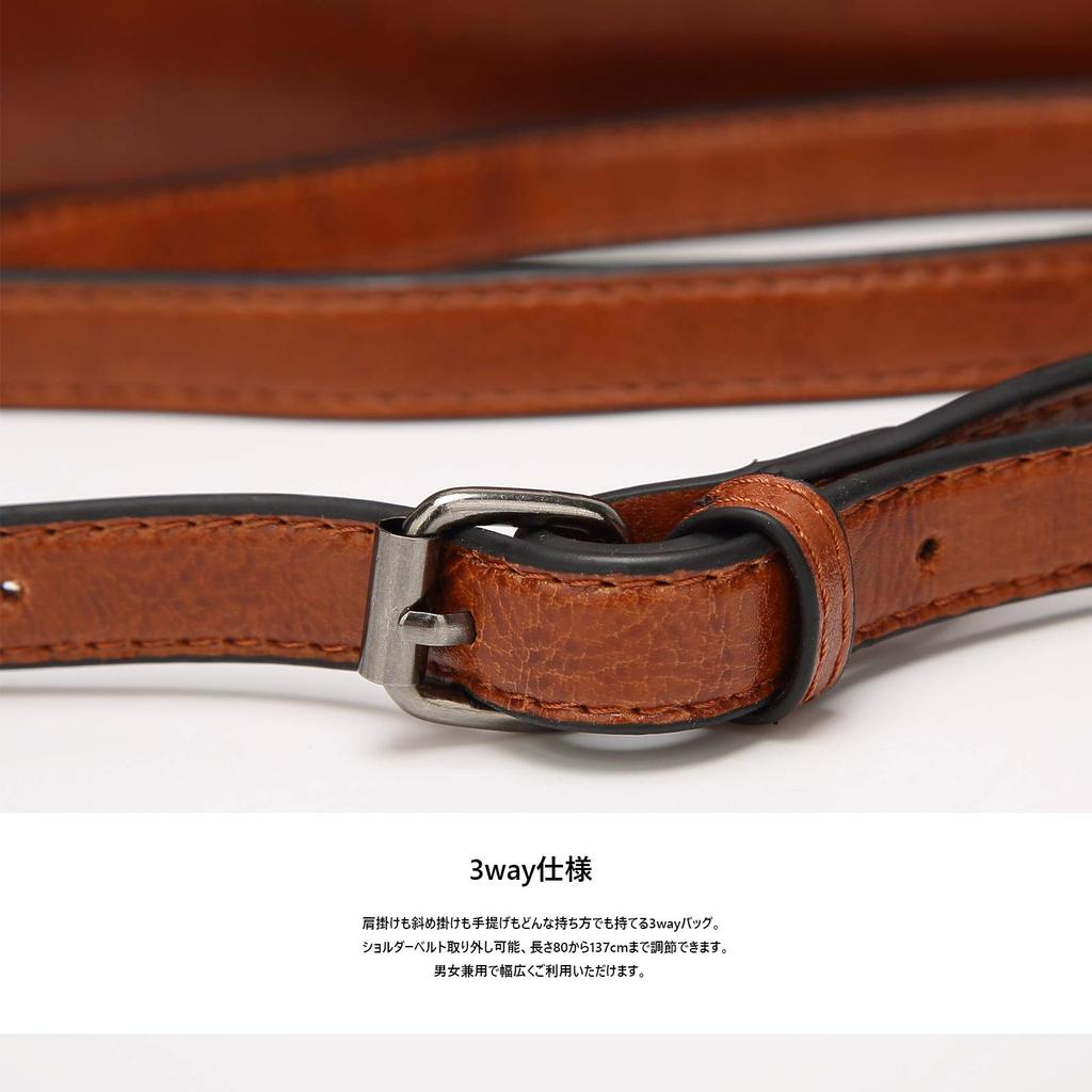 TsujiYa Tote Business Large Fits A4 Vintage PU Black Bag, Bag, Freestanding, Capacity, Size, Multi-Carry, Style, Material, Water-Repellent, Unisex,