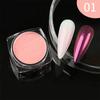 1Bottle White Chrome Pearl Nail Powder Shine Glitter Shell Auroras Nail Dust Mirror Effect Pigment Manicure Nail Art Decoration