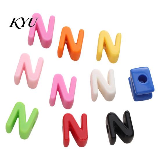 Craft Beads Set 10Pcs DIY Acrylic Bubble Letter Beads, Colorful Large Alphabet for Jewelry Making Crafts Making, Spacer Keychain Bag Charm Custom Word