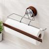 Suction-Mounted Paper Towel Dispenser, ABS and Metal Roll Rack for Horizontal Placement on a Wall or Cabinet Base