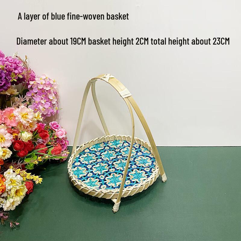 Handmade Bamboo Woven Fruit Picking Basket