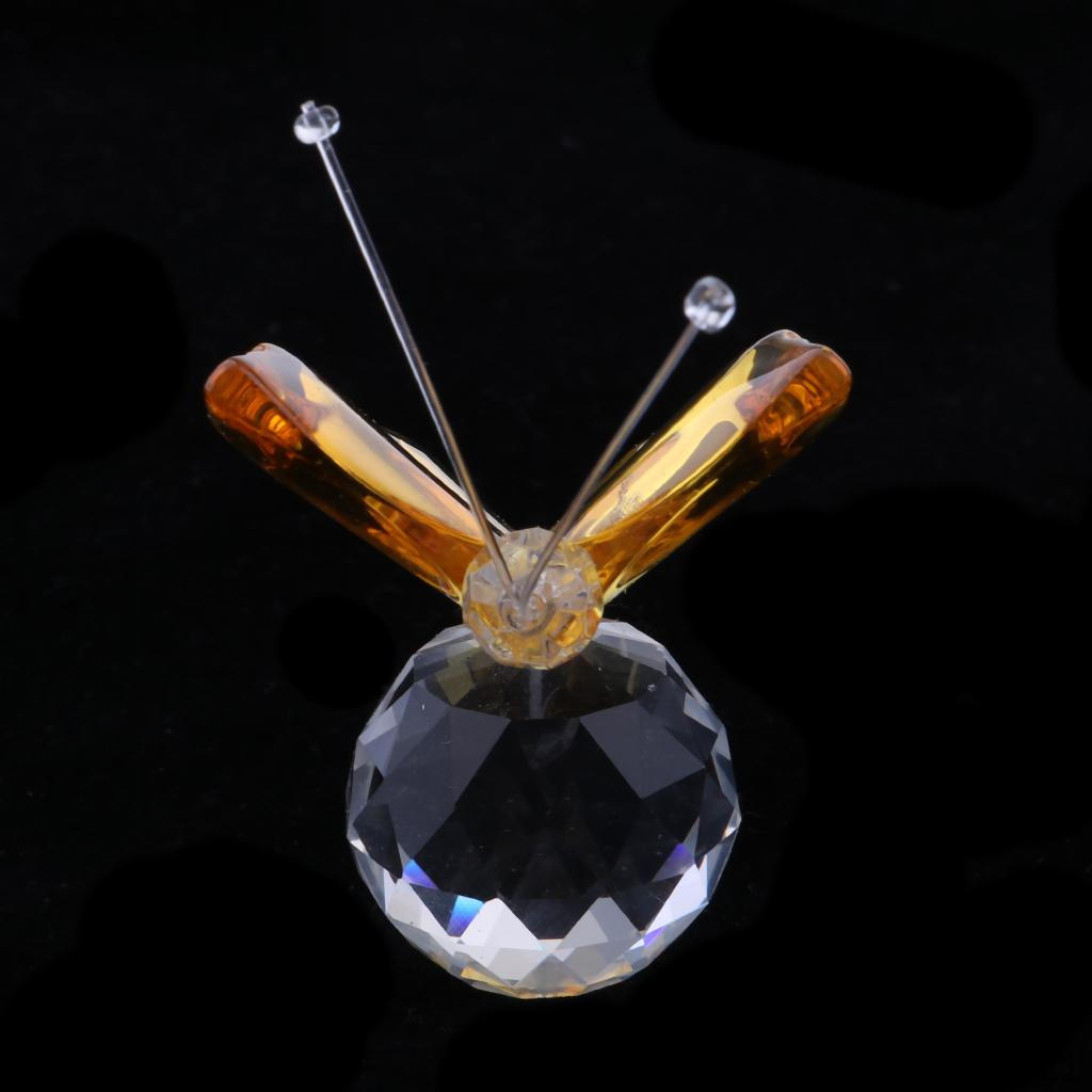 2 Inch Crystal Butterfly Figurine Collectible With Ball Paperweight Ornament