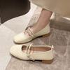 Mary Jane shoes with skirt soft-soled maternity shoes 2025 summer new gentle shoes flat single shoes women
