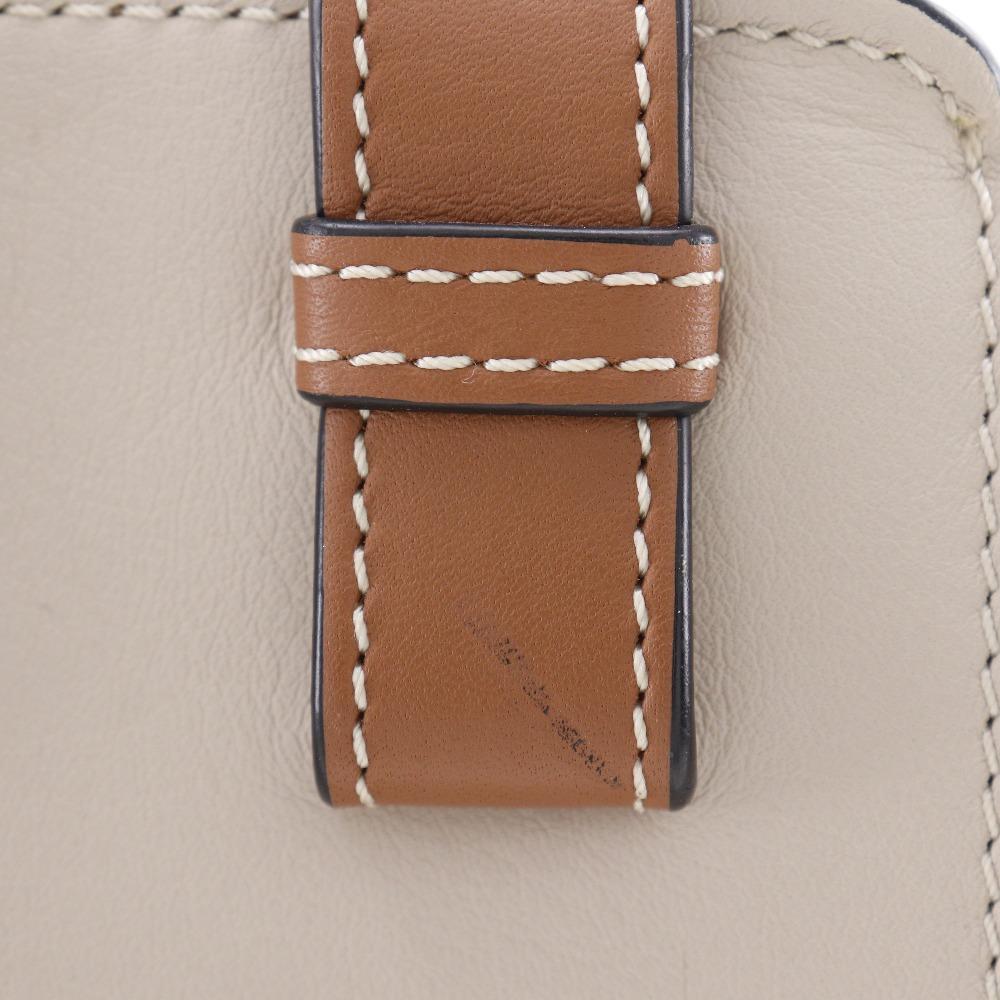 Loewe Hammock Small Handbag 2WAYShoulder Brown / White Calfskin Women Used