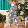 Womens Casual Overalls Jumpsuits Adjustable Straps Sleeveless Summer Cute Comfy Rompers With Pocket