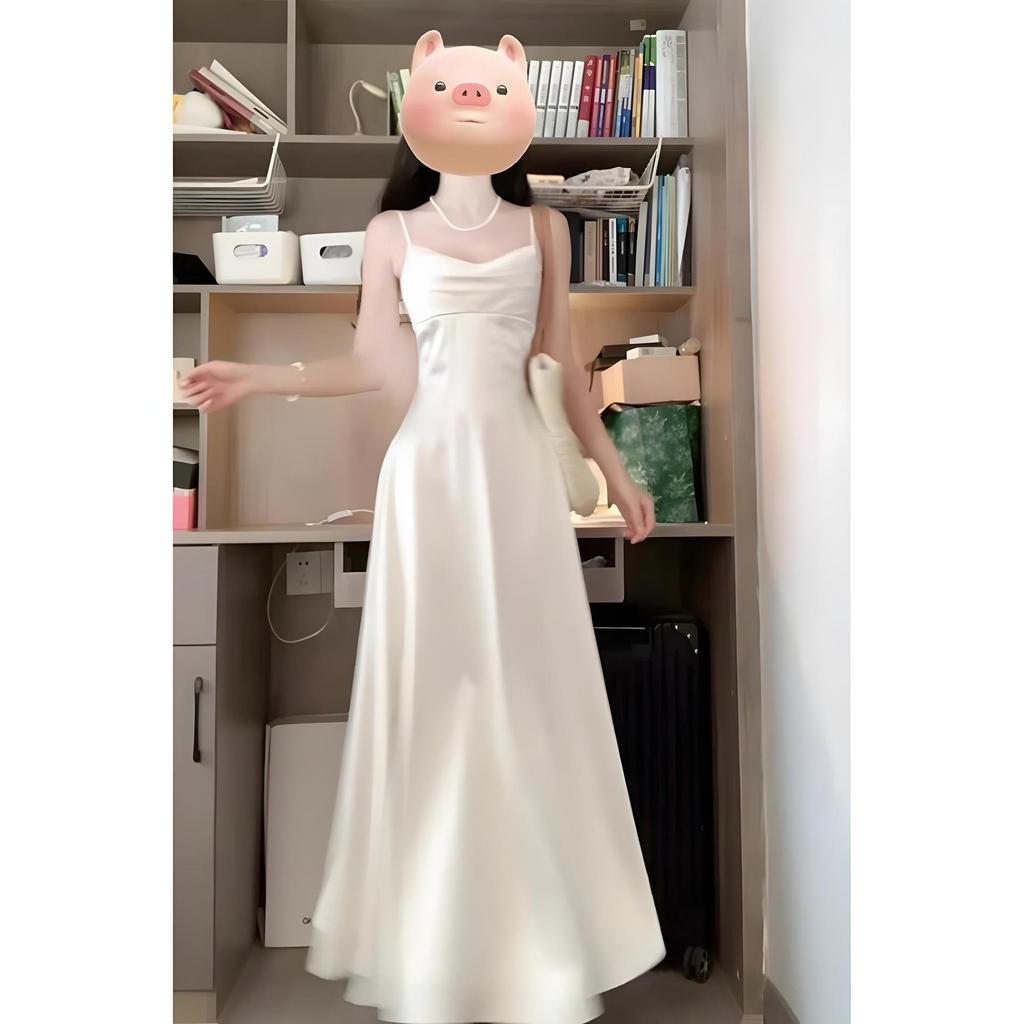 Pink fishbone dress femininity new heavy industry princess dress bow temperament birthday dress skirt
