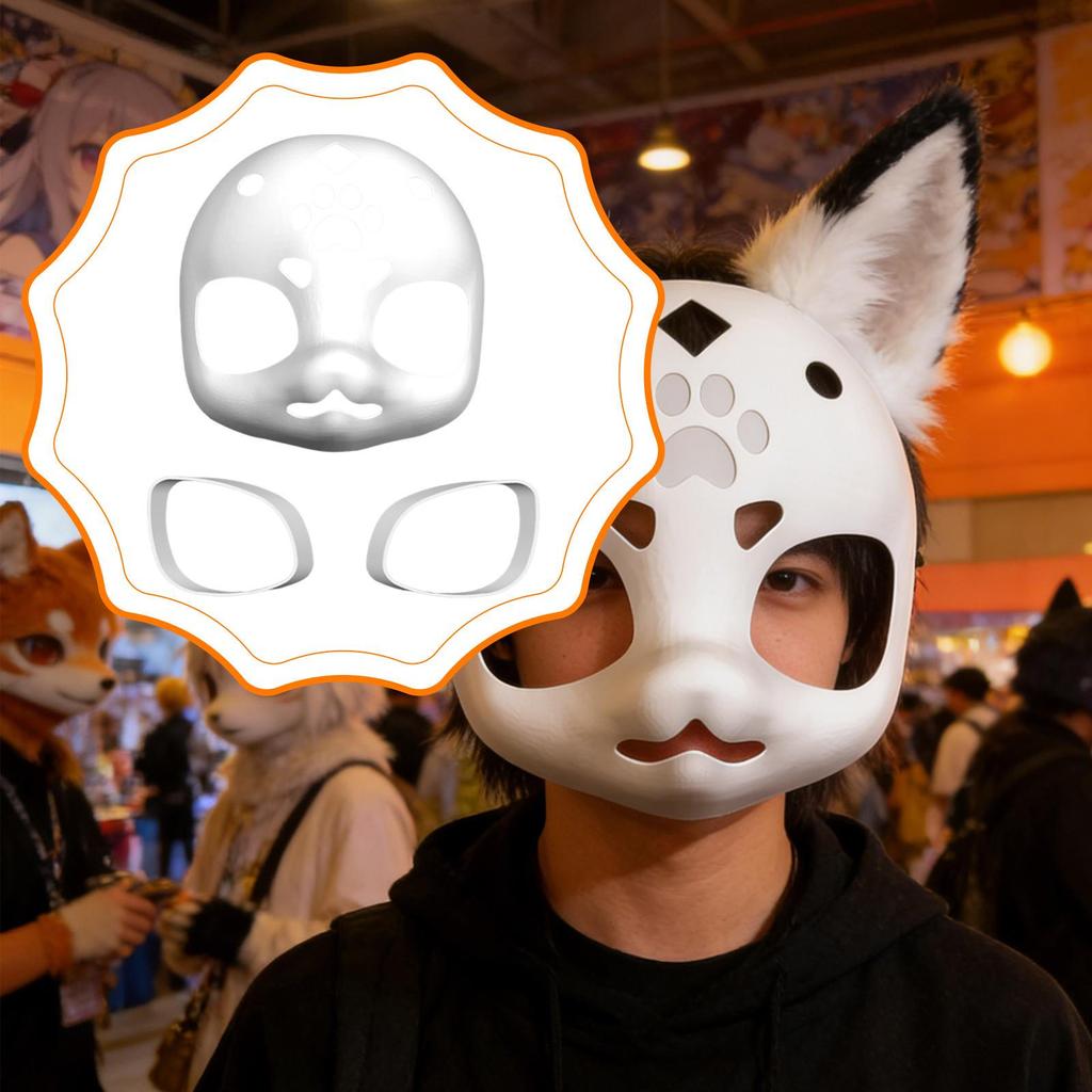 Fursuit Head Base Accessories , Lightweight, DIY Ideal Gifts Cosplay Prop Furry for Adults