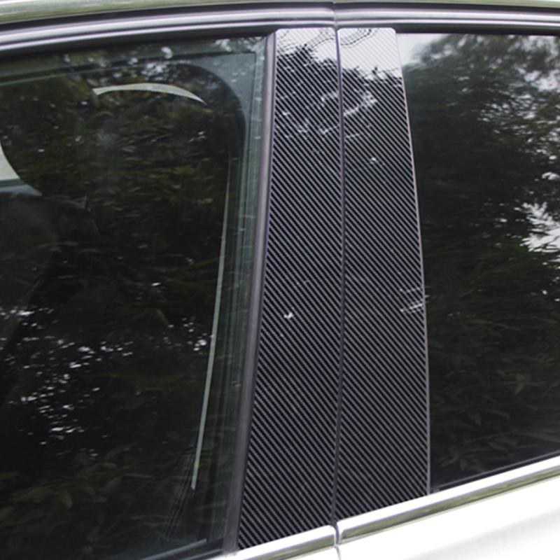 Kohlefaser Auto Fenster B-Säulen Verkleidung Aufkleber Für BMW F30 E46 E90 G20 318i 325i 320i 328i Türsäulen Folien Wrap Auto Zubehör
