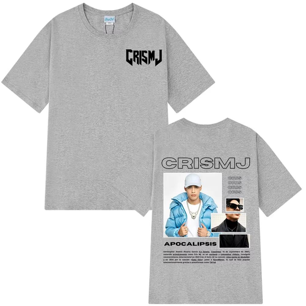 Rapper Cris Mj Tour 2026 Merch Tshirts Men Women Harajuku Gothic T Shirts High Quality Cotton Shortsleeved Tshirts Streetwear