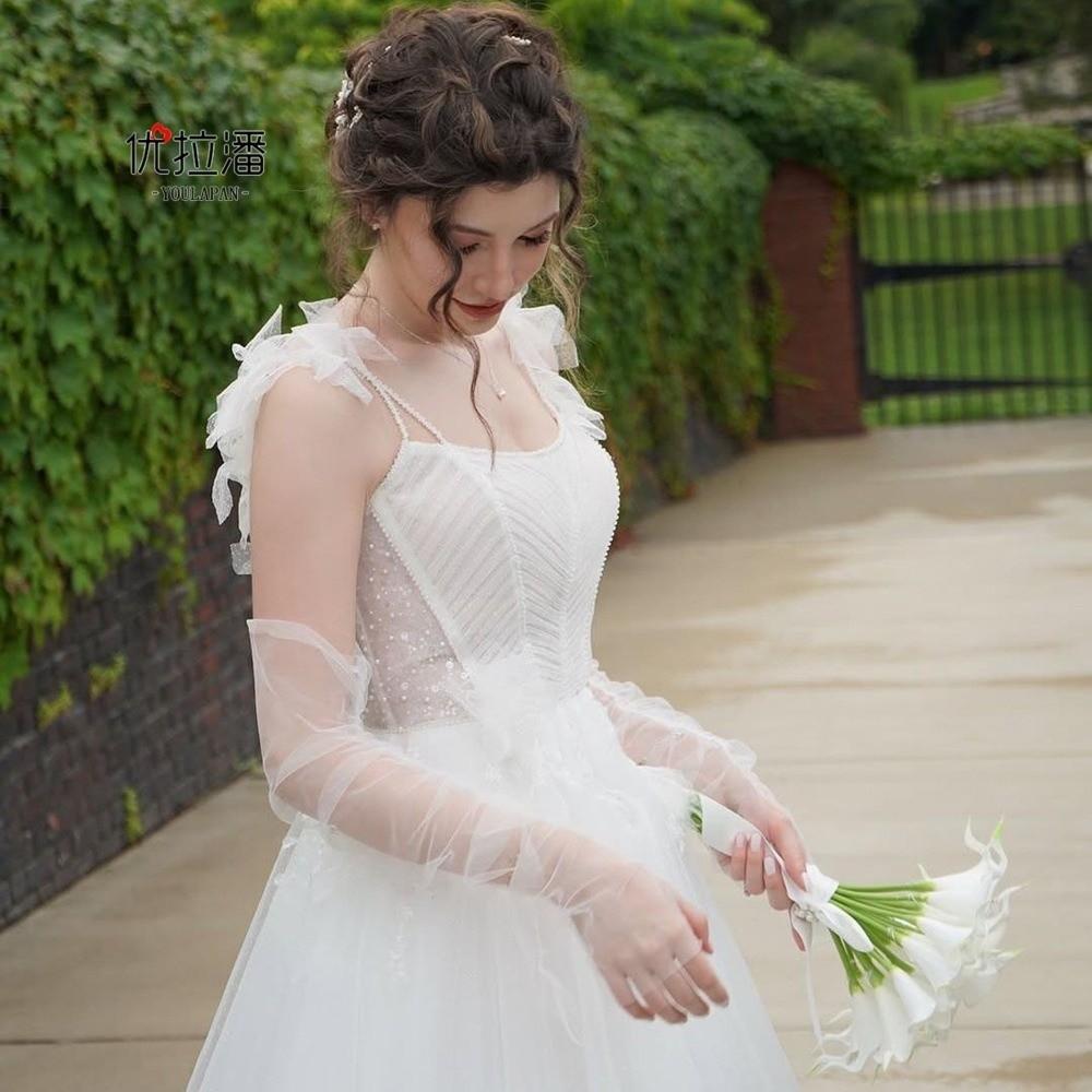 1 Pair Sheer Material Wedding Dress Sleeves Lace Wedding Accessories Bridal Gloves Wedding Ceremony