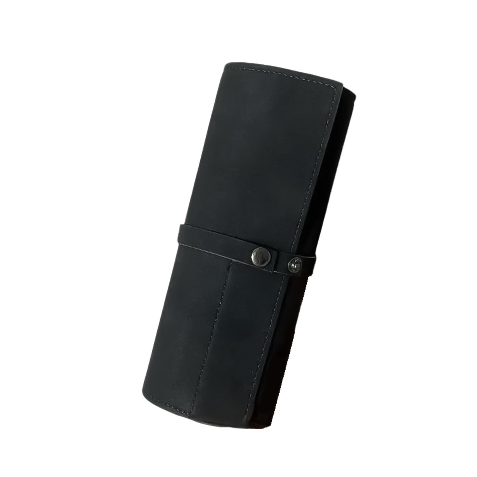 

Изысканная сумка для хранения ремешков для часов, дорожный футляр, органайзеры для ремешков для часов с вощеным холщовым рулоном чёрный