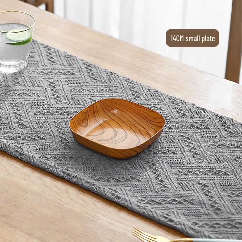 

Японский поднос с текстурой дерева: Костяная тарелка для закусок, фруктов, десертов и хранения орехов