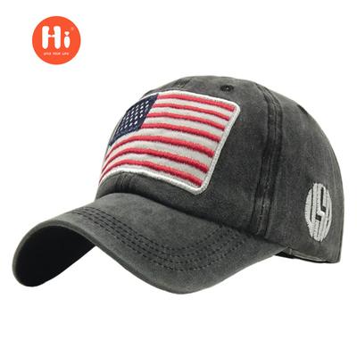 Hat Washed Old Alphabet Baseball Cap Versatile Trendy Men Women American Flag Pure Cotton Hat