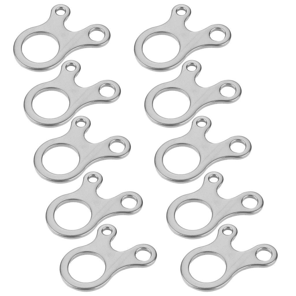 10pcs  3‑Hole Camping Awning Tent Guy Line Runner Guyline Cord Rope Tensioners