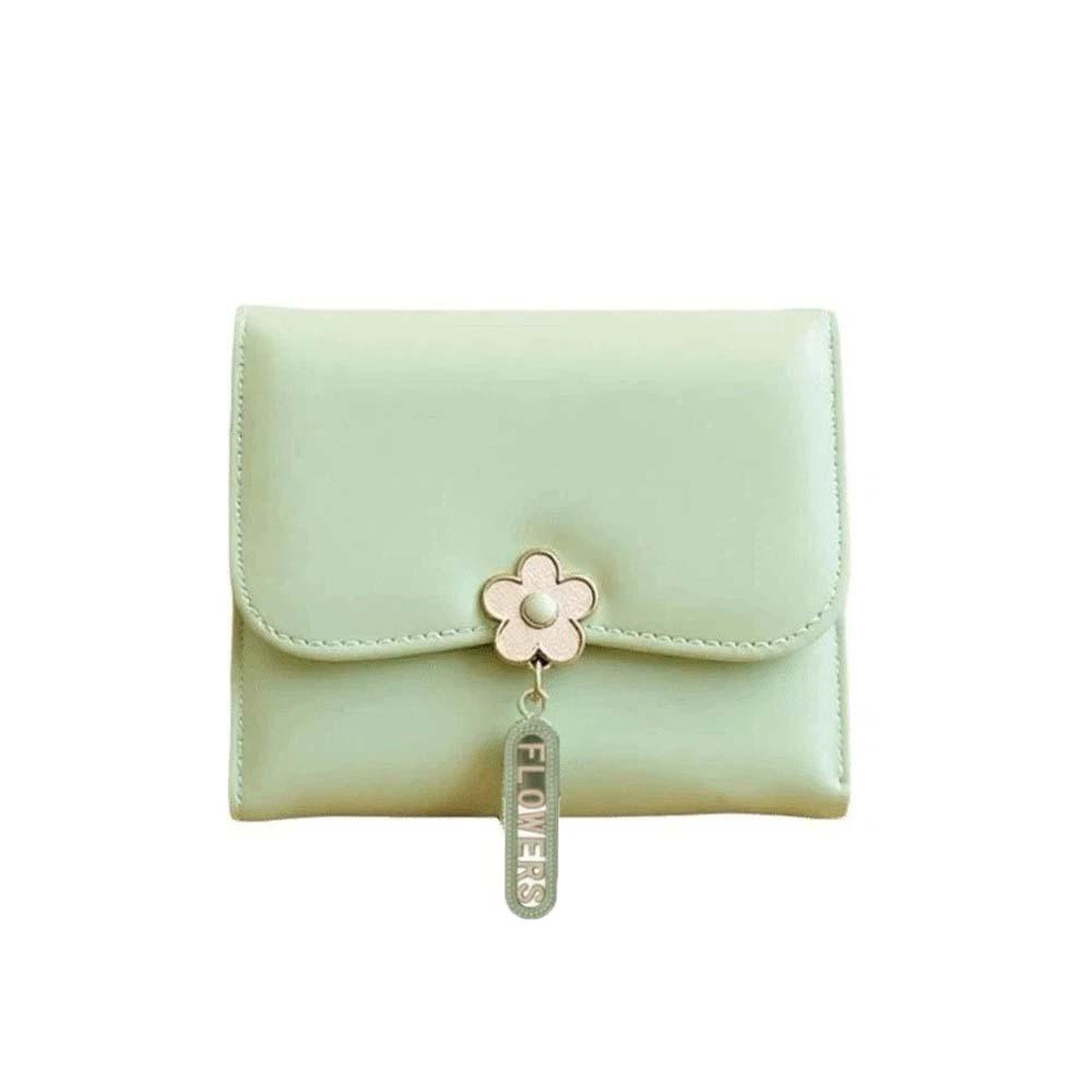 

Coin Pouch Portable Candy Color Wallet Pouch Multiple Card Short Leather Purse PVC Anti-splash Water Three Fold Card Bag Work зелёный