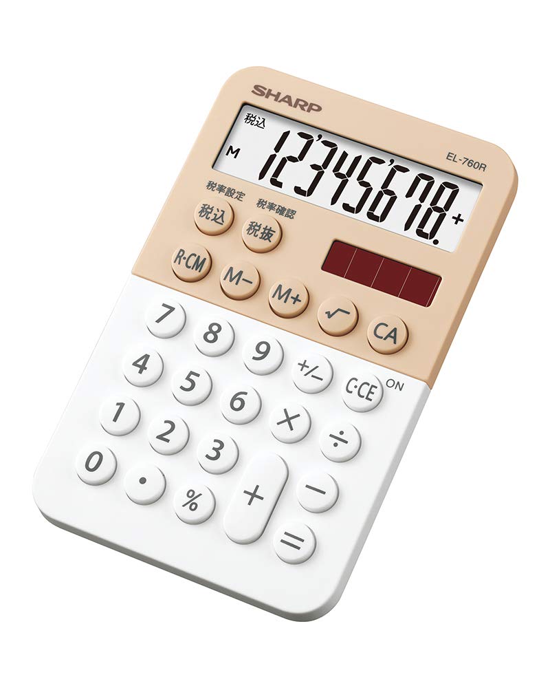 

Sharp Color Design Calculator 8 Digit Display White EL-760R-WX