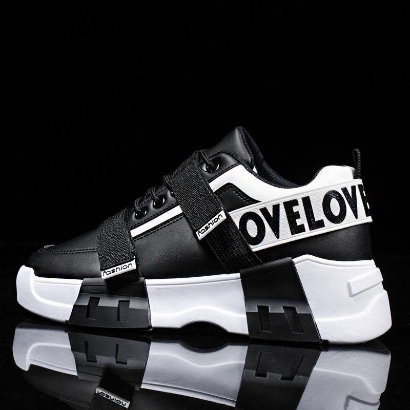 

Весенние новые модные дорожные туфли для бега для папы, мужская обувь, корейская спортивная обувь, уличная повседневная обувь 44 чёрный