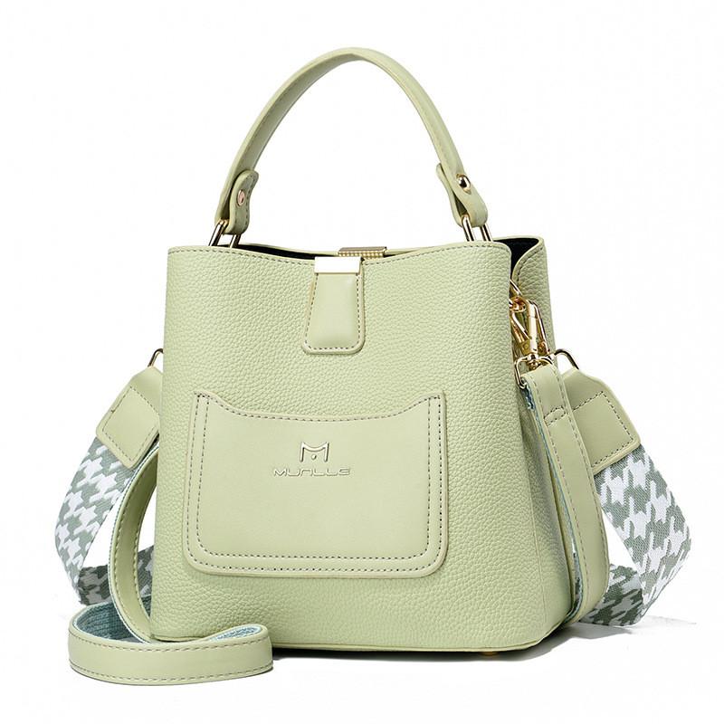 Stilvolle und elegante PU-Leder-Eimertasche für Damen mit schickem Design und vielseitigen Farben