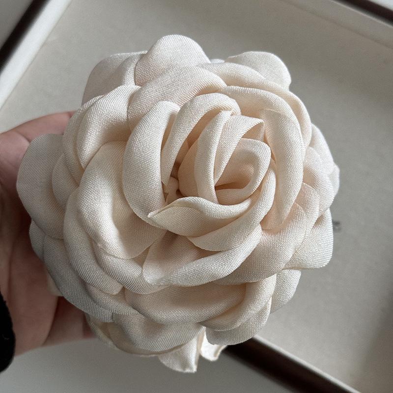Solid Color Fabric Wers Large Claws For Women New Sweet Shark Clip French Wer Haripins Elegant Hair Accessories