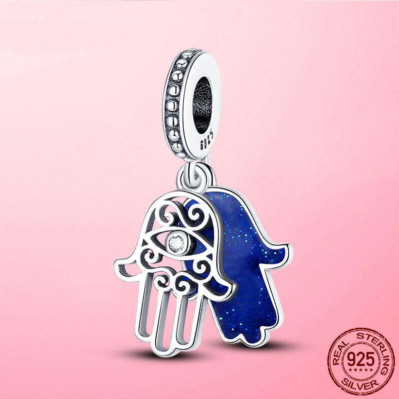New 925 Silver Snake Coffee Cup Dog CZ Cactus Charms Beads Fit Original Women Bracelet Fine Silver Jewelry Gift