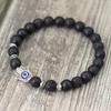 Turecký náramek s okem zla pro muže ženy gotický náramek s rukou Fatimy 8mm přírodní lávový kámen lapis lazuli korálkový náramek pulseras