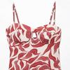 Printed Resort Style Linen Blend Midi Dress