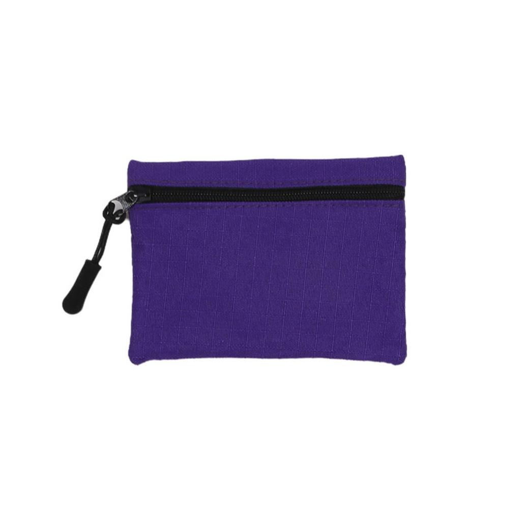Credit Card Holder Kids Mini Cute Purse Oxford Cloth Coin Purse Women Zipper Coin Pouch Key Earphone Data Cable Card Bag
