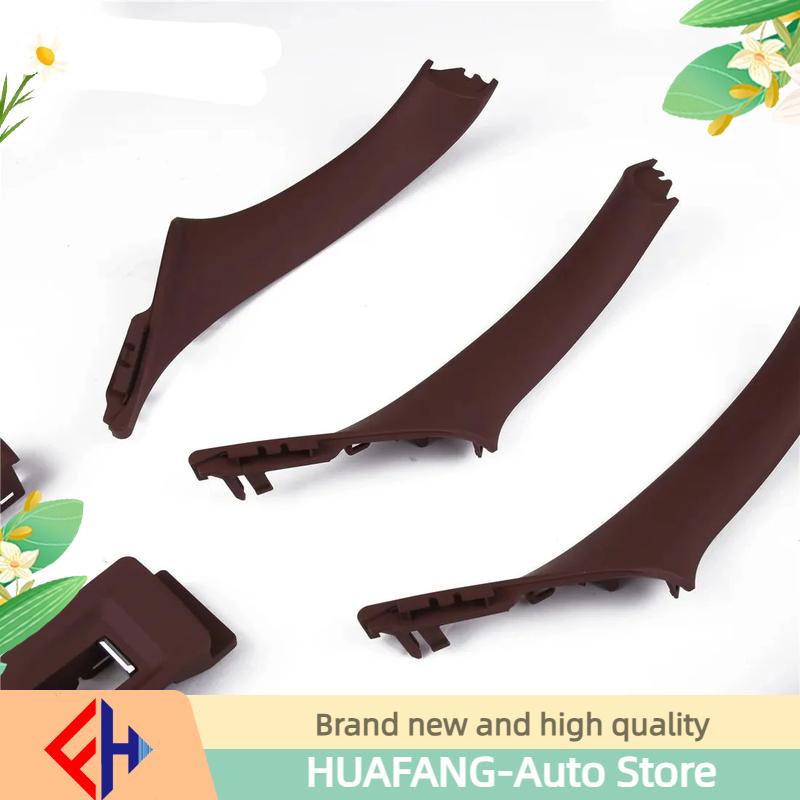 Original Red-Brown LHD Car Interior Inner Door Handle Panel Pull Trim Cover 51417261929/51417261954 For 525d Xdrive, 530d