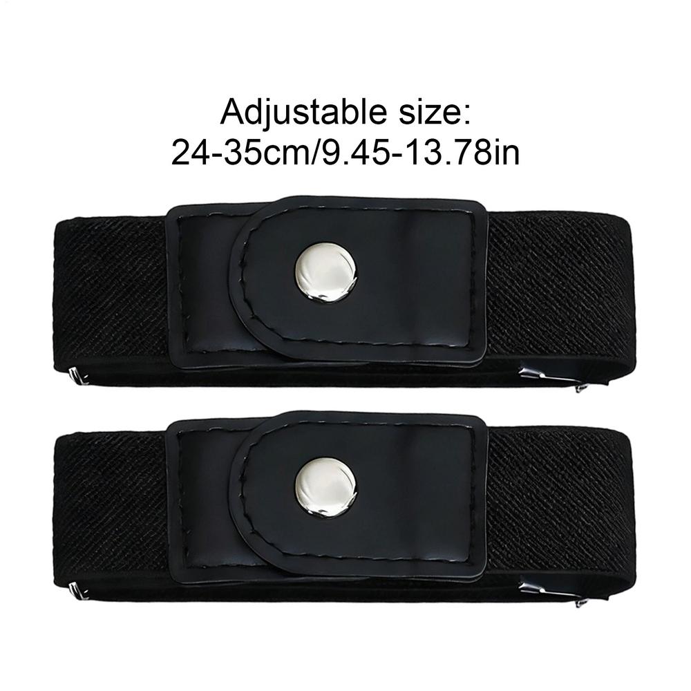 1 Pair No Buckle Elastic Belt Stretchable Adjustable Waistband for Women Men Jeans Pants Trousers Dresses Casual Fashion Wear