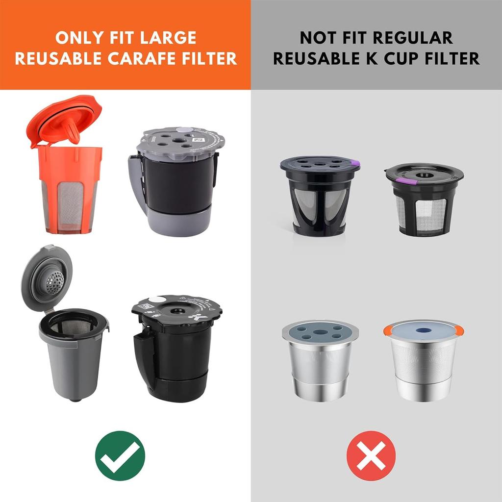 Jednorázové kávové filtry pro můj K-Cup, K-Carafe, Cuisinart SS-RFC a další velké opakovaně použitelné filtrační kalíšky (Nebělený 100 kusů)