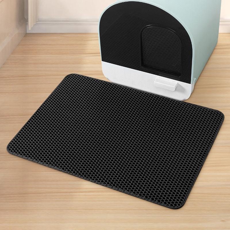 Anti Splash Double-layer EVA Cat Litter Mats Foldable Washable Pet Sanding Pad Cleaning Cat Supplies Wear Resistant Scratch Resistant Hollow Out Pads