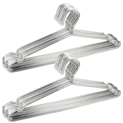 Stainless Steel Hangers [Unisex Stainless Steel Hangers] Set of 20 Stylish, Washable, Thin, Mark-Free, Durable, Rust-Resistant, Non-Slip, and Bend-Res
