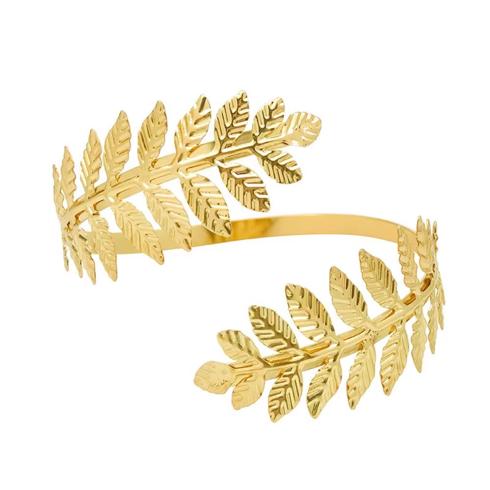 

Metal Leaf Upper Arm Bracelet for Women Greek Roman Style Women s Armband Upper Arm Cuff Gold Color Jewelry Gift