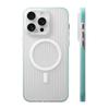 Corrugated Shell Suitable for IPhone15 Mobile Phone Case PC Magnetic Hard Shell Apple 14pro Transparent Two-color Non-slip Frame
