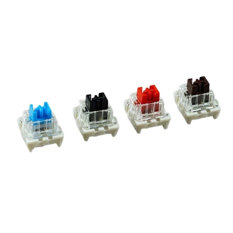 Metal Plastic Composite Linear Switches For Mechanical Keyboards With Hot Swap Function Black Red Brown Blue Option