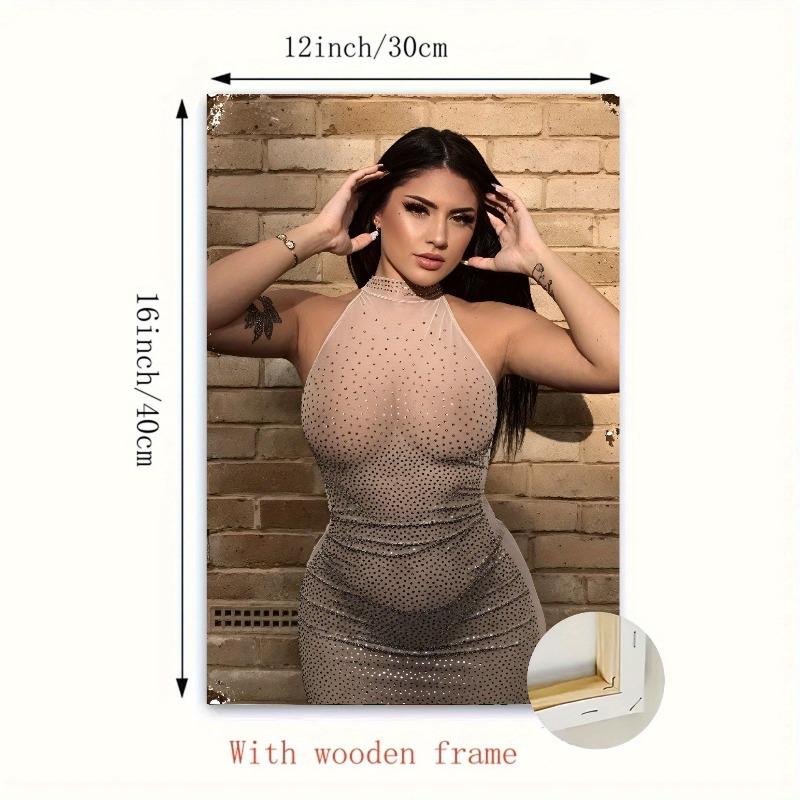 Pin-Up Girl Blechschilder, Garage Werkstatt Metalldekor 20x30cm