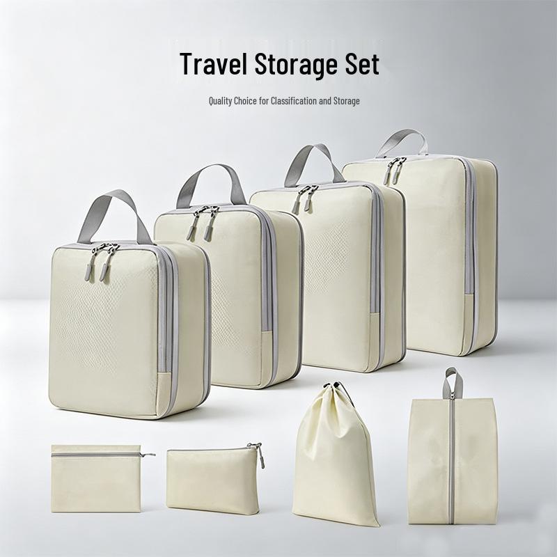 Compressible Travel Storage Bag Set: Large Capacity Suitcase Organizers & Digital Accessories