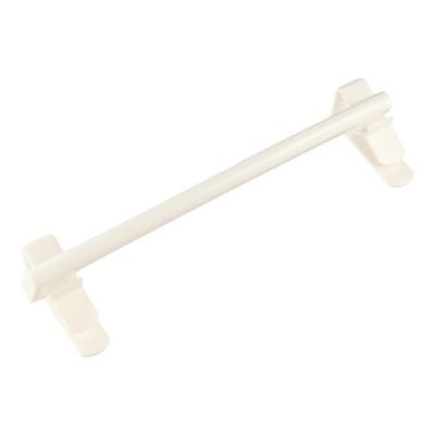 Portable No Drilling Towel Rack Hanging Towel Hard Plastic Towel Hanger White Easy To Assemble Towel Holder Bathroom Organizer